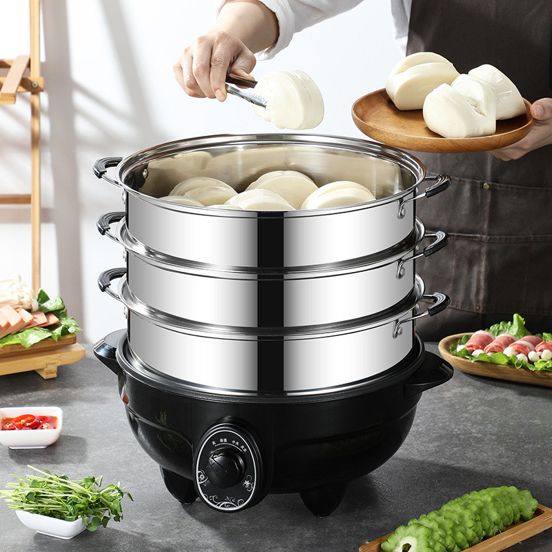 3bsa不锈钢保温菜罩多层家用电加热菜品保温器加大冷菜加热小