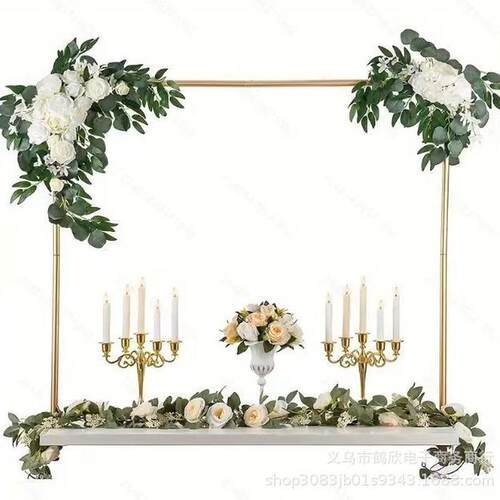 婚礼桌架可调节桌杆铁艺支架带夹桌面支架节庆宴会派对装饰架