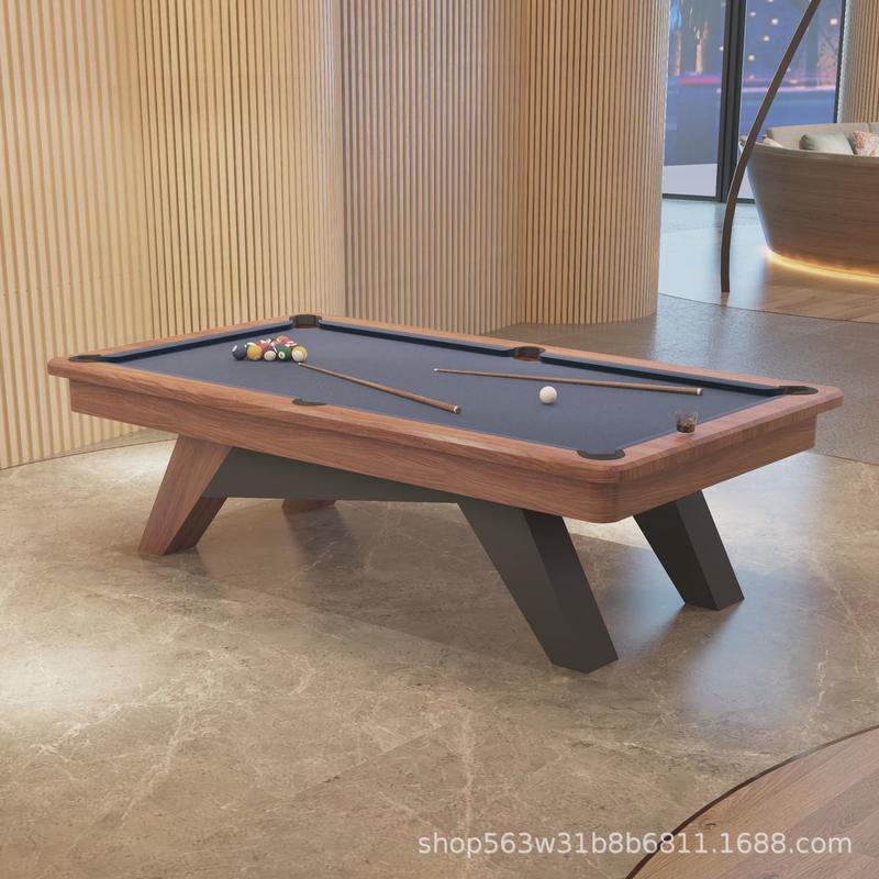 高端台球桌标准家用九球桌二合一黑八大理石实木桌球台商用设计款