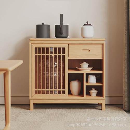 现代简约全实木茶桌办公室会客原木茶台茶桌一体桌家用泡茶桌实木