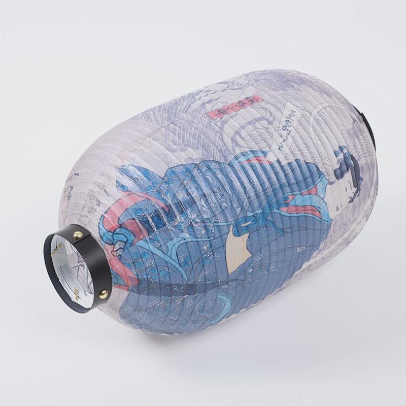 日式长丸形灯笼定制图案挂饰日料店餐厅装饰灯居酒屋户外防水和风