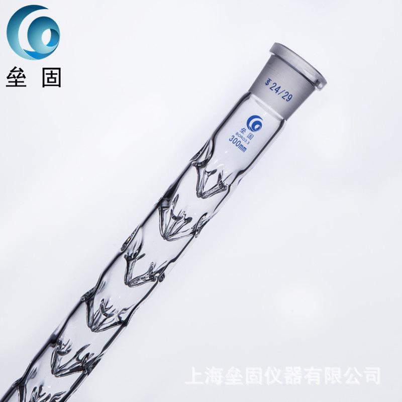 刺形蒸馏柱500mm/24*24刺形分馏柱玻璃蒸馏柱高厚壁硅硼