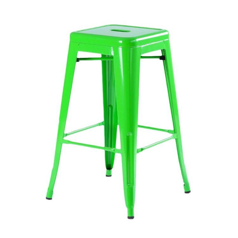 批发铁皮凳子餐椅休闲咖啡厅奶茶吧椅时尚金属椅子酒吧高脚铁皮椅