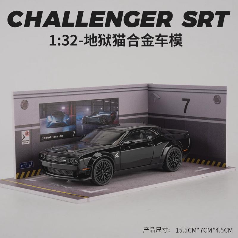 （盒装）美式肌肉车模型1:32跨境热卖temu爆款挑战者地狱猫男孩