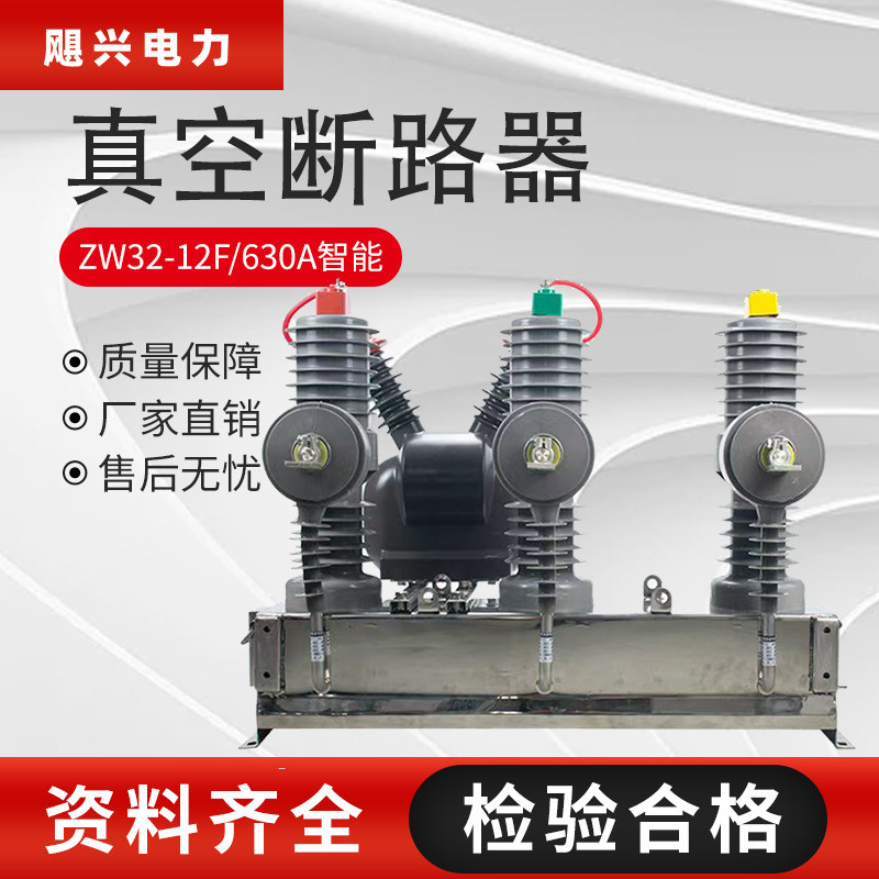 飓兴厂家10KV户外高压真空断路器ZW32-12F/630A智能柱上真空开关