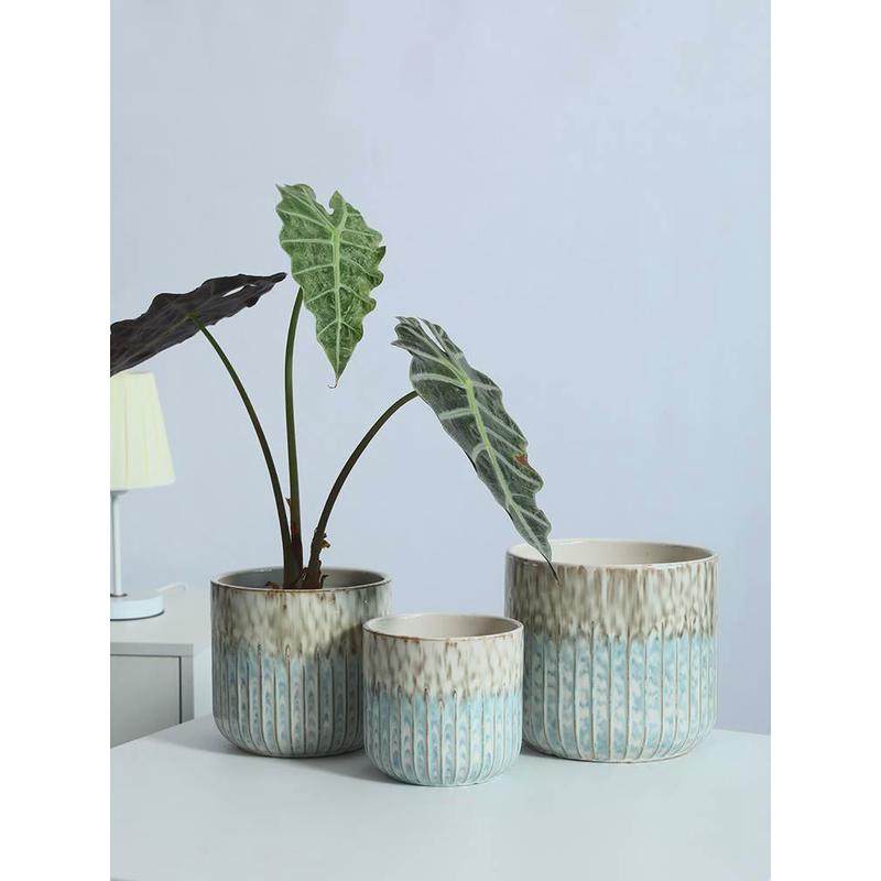 花瓶种花陶瓷盆大轻奢感养花大号好看的文心兰芦荟落地客厅圆,鲜花速递/花卉仿真/绿植园艺,花盆,淘宝优惠券,粉丝福利购,淘宝优惠卷