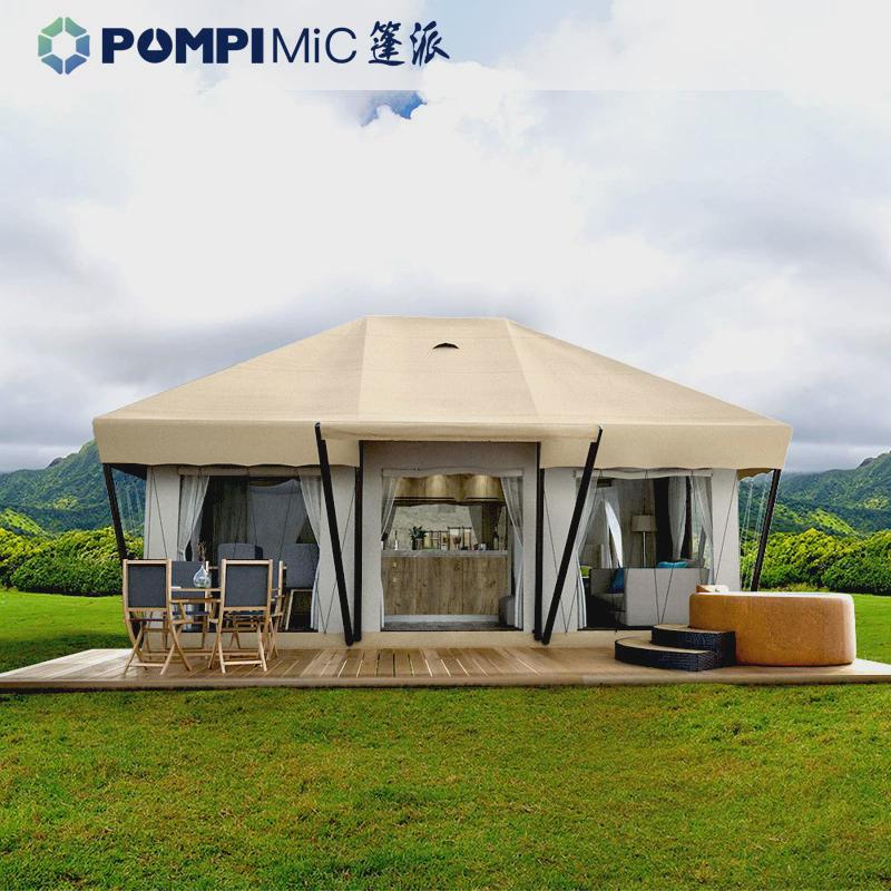 休闲亲子度假民宿帐篷乡村规划设计农家乐四角形帆布帐篷营地