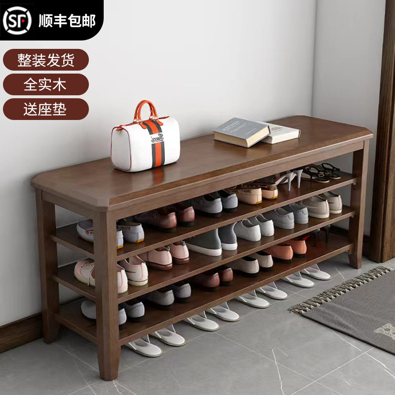 实木换鞋凳家用门口入户鞋柜坐凳一体入门鞋架可坐式穿鞋凳进门凳