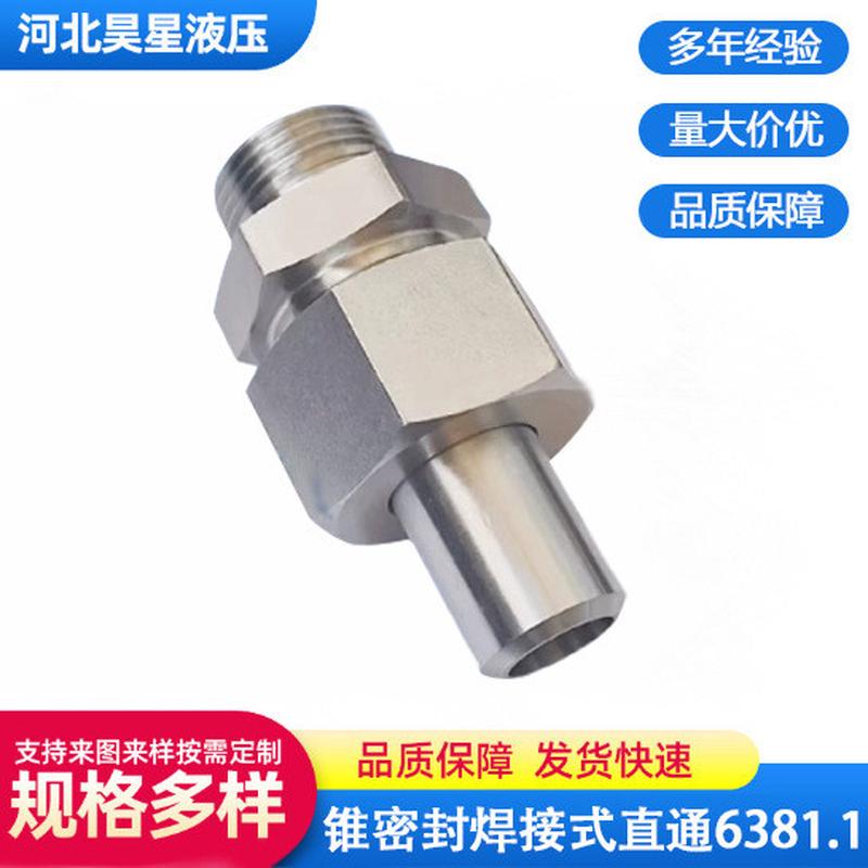304不锈钢锥密封焊接式直通管接头英制公制6381.1厂家