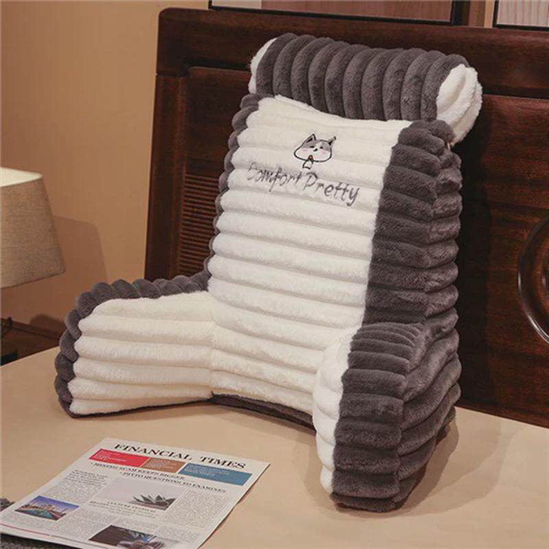 卡通仿兔毛床头靠垫大靠背枕头沙发抱枕阳台可拆洗靠枕玩手定制