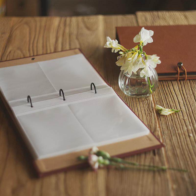 皮革活页6寸4r插相册插页式影集纪念册宝宝创意礼品可插袋1新品