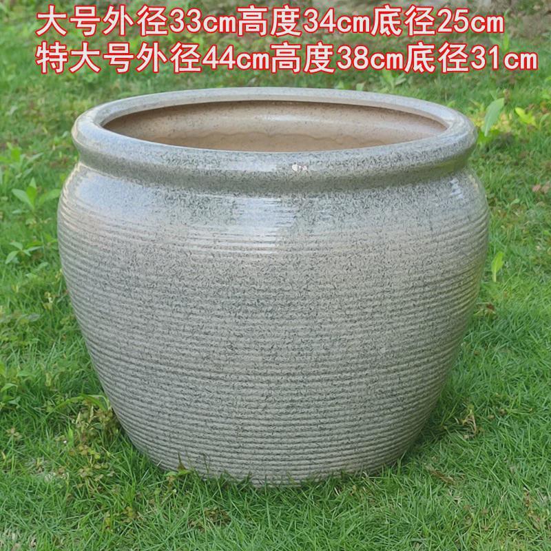 客厅阳台花盆大号特大号超大绣球花盆陶瓷肚盆别墅院子仿古粗陶罐