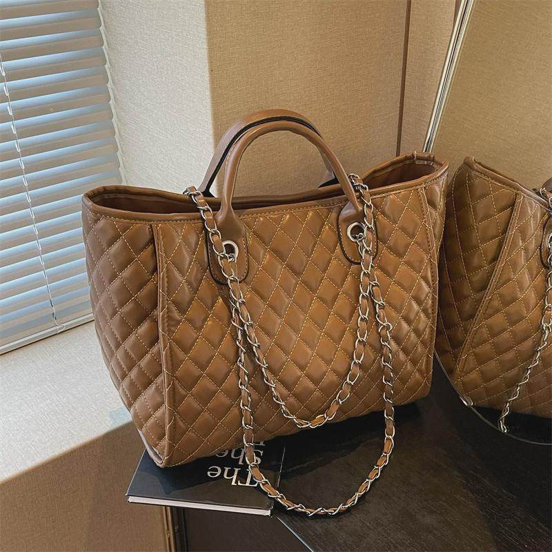 高级质感包包女大容量2024新款潮时尚链条包单肩手提托特大包,箱包皮具/热销女包/男包,托特包,淘宝优惠券,粉丝福利购,淘宝优惠卷
