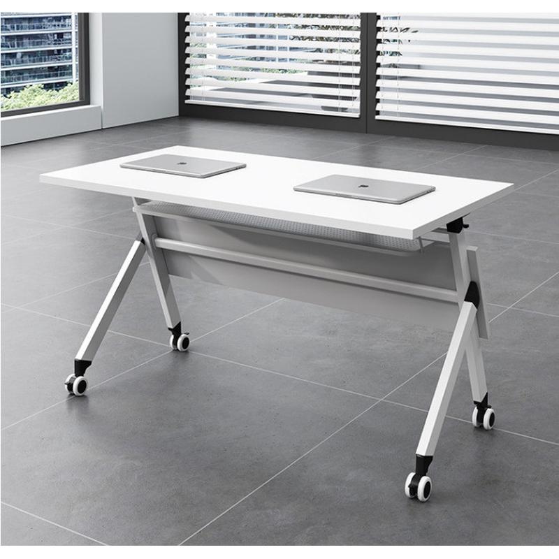 折叠会议桌培训台职员办公桌椅组合双人可移动拼接课桌长条桌简约