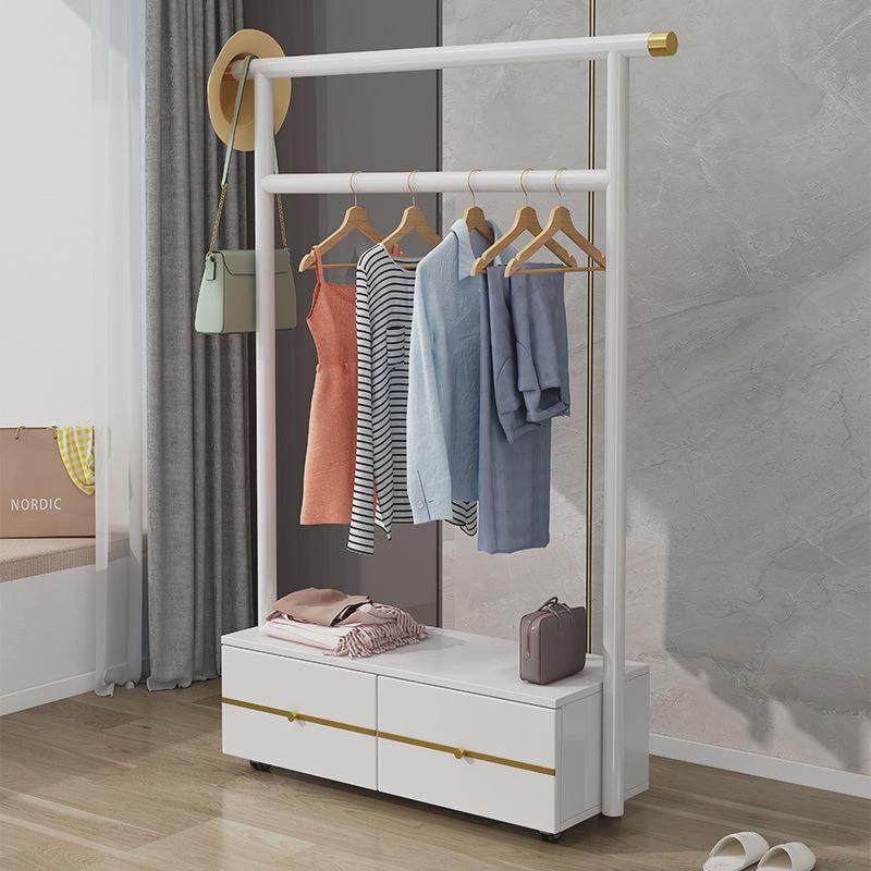 新中式落地挂衣架实木衣帽架多功能带抽屉置物架卧室简约收纳柜,收纳整理,置地/升降晾晒衣架,淘宝优惠券,粉丝福利购,淘宝优惠卷