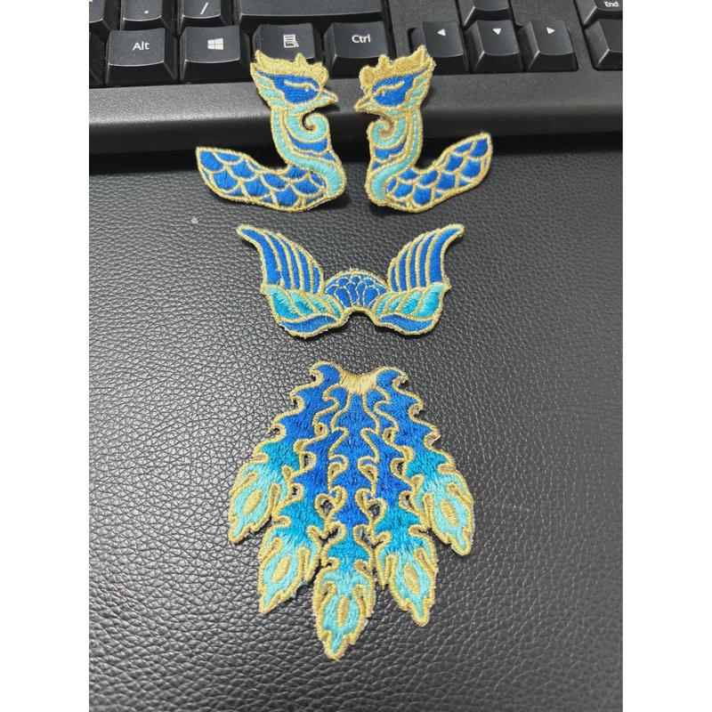 凤冠霞帔刺绣配件绣片131片套装包