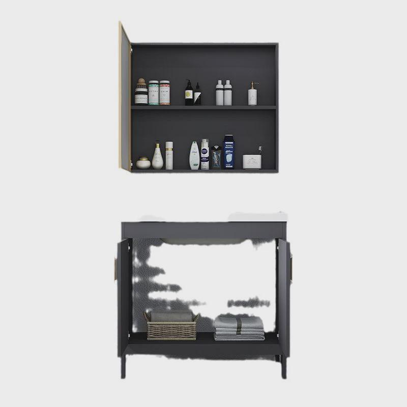 太空铝带搓衣板洗衣柜阳台洗衣槽池落地式浴室柜组合洗手台盘陶瓷