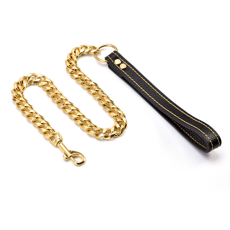 厂家狗狗牵引绳19mm六面磨不锈钢狗链项圈脖圈狗绳中大型犬热销