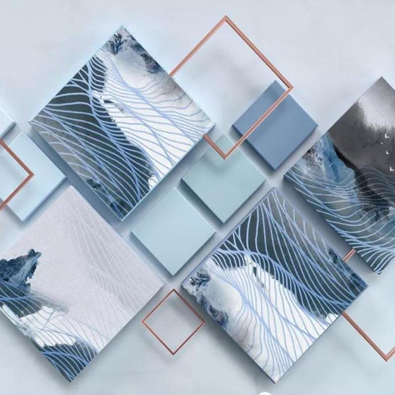 广东竹木纤维集成墙板3d打印背景画防潮客厅沙发阻燃电视背景墙