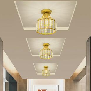 现代简约创意衣帽间灯阳台灯门厅入户灯北欧走廊过道灯水晶吸顶灯