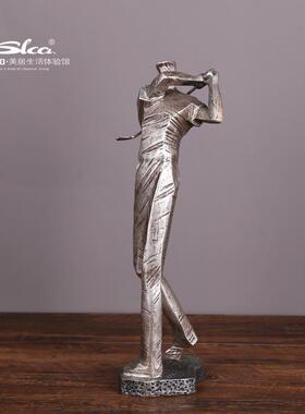 代发高尔夫人物工艺品办公室酒柜电视柜书房家居饰品树脂摆件