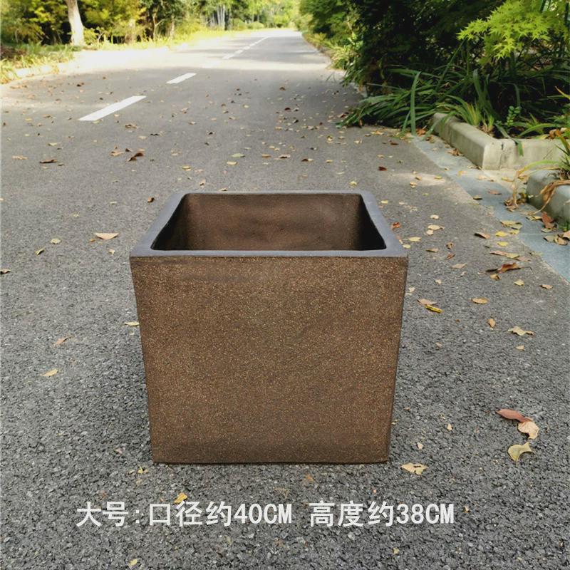 田园庭院特大号素面粗砂陶土盆落地粗陶花盆陶罐组合陶瓷