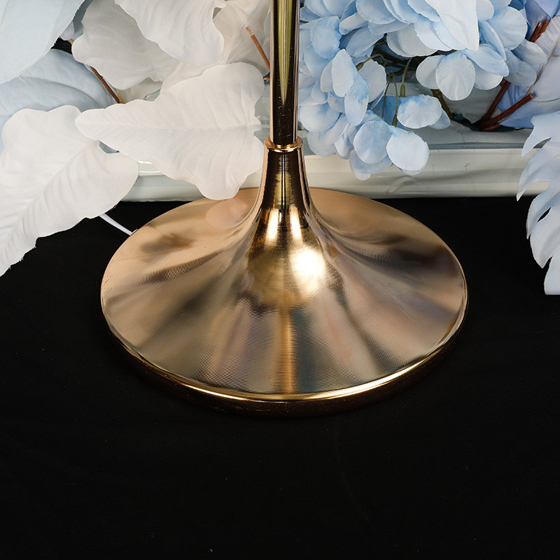 新款发光水晶婚庆路引灯节日舞台装饰道具欧式订婚宴金色单头摆件