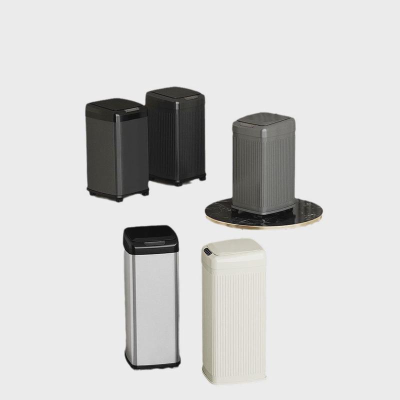 热销智能感应垃圾桶厨房商用客厅办公室带盖大容量不锈钢30L50L新