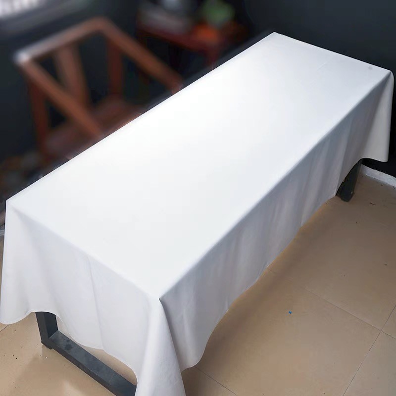 3ew1防水防油会议室活动纯白色西餐桌布桌布展会尺寸加大定 制酒