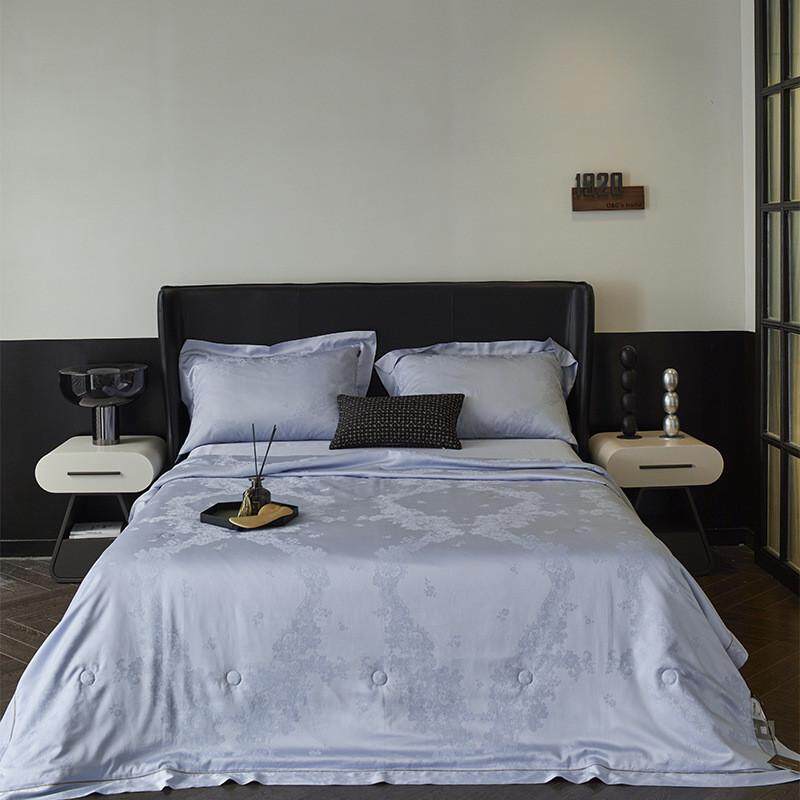 高端轻奢100支天丝棉夏被四件套镂空提花清凉舒适柔顺丝滑夏凉被