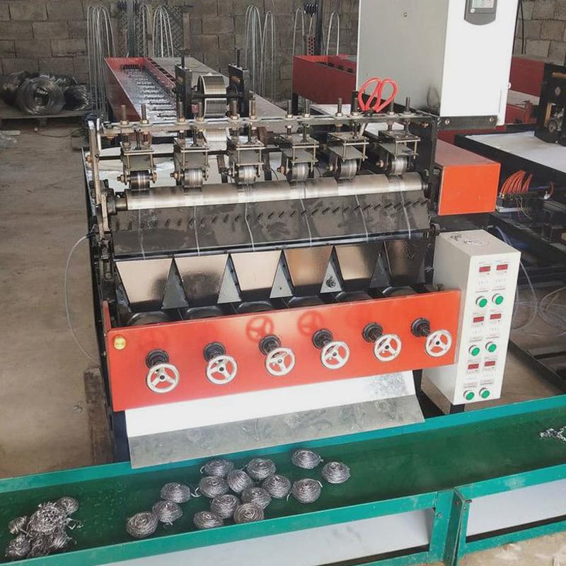 清洁球钢丝球生产机加工全自动拉丝缠球一体机多头钢丝球制作机