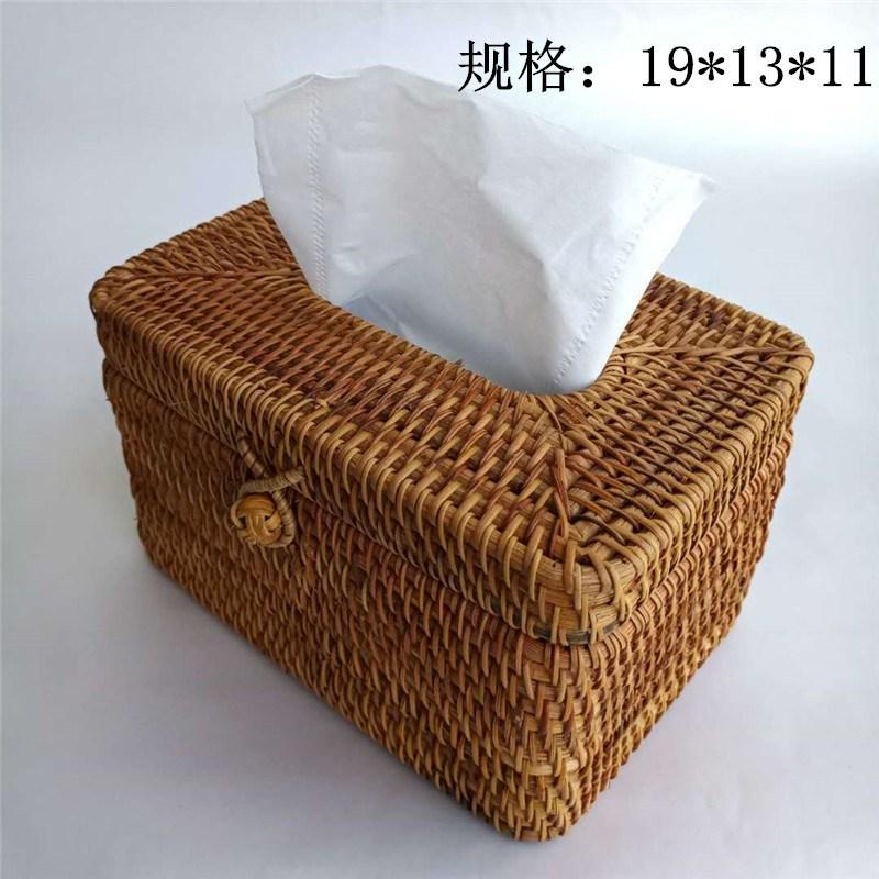 新款纸巾筒方型纸巾盒手编织圆桶抽纸盒个性时尚抽纸盒家居用日式