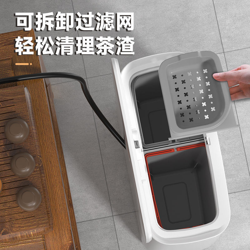 jir12l茶水桶茶渣桶茶台垃圾桶茶具配件茶盘桶中式茶桶废水排水管