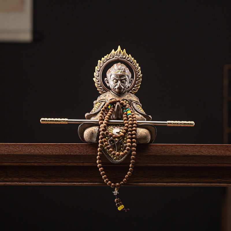 斗战胜佛齐天大圣摆件招财客厅玄关办公桌面装饰工艺品禅意倒流香