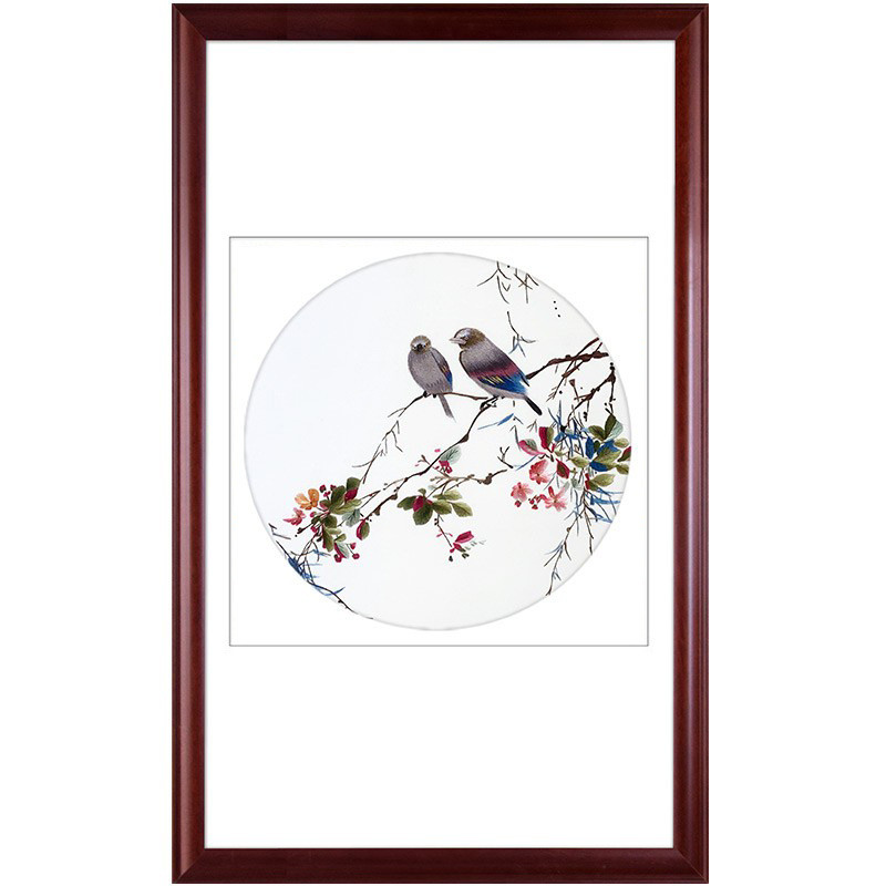 w1tr纯手工苏州刺绣画1-4苏绣成品挂画装饰颜客厅玄关伯龙花