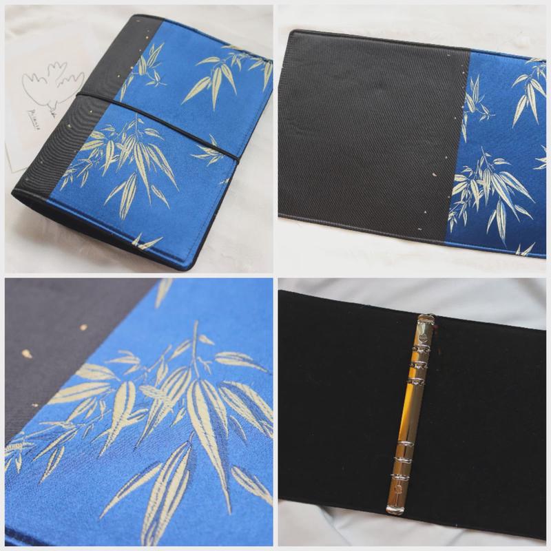真我竹缎面古风手工布书新款中国风书套a5a6记事本随身手帐衣