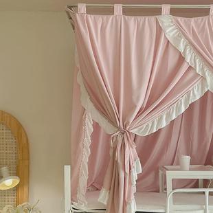 宿舍上铺支架学生宿舍遮光u型一体床幔小清新新贵白领09床上铺