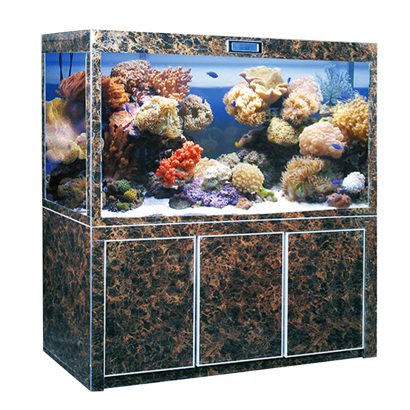 鱼缸水族箱高档龙鱼缸超白鱼缸定制款底滤生态鱼缸家用公司1.5爆