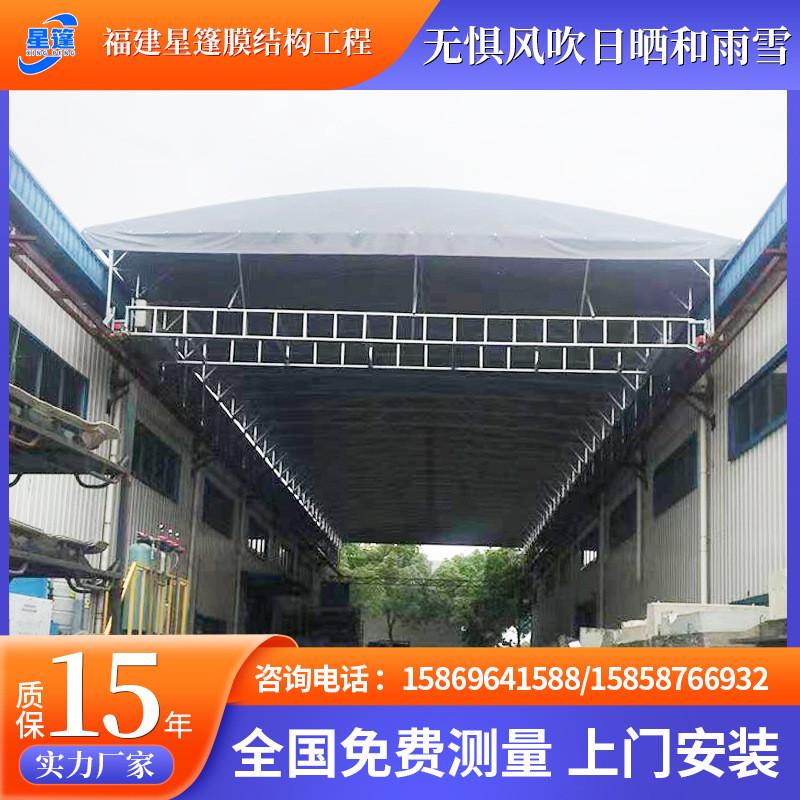 电动棚棚双轨道楼顶遮阳棚过道悬空移动推拉厂家货源上门测量安装