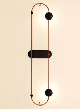 玄关灯磁吸后现代壁灯线性设计师北欧简约楼梯间卧室走廊蓝色