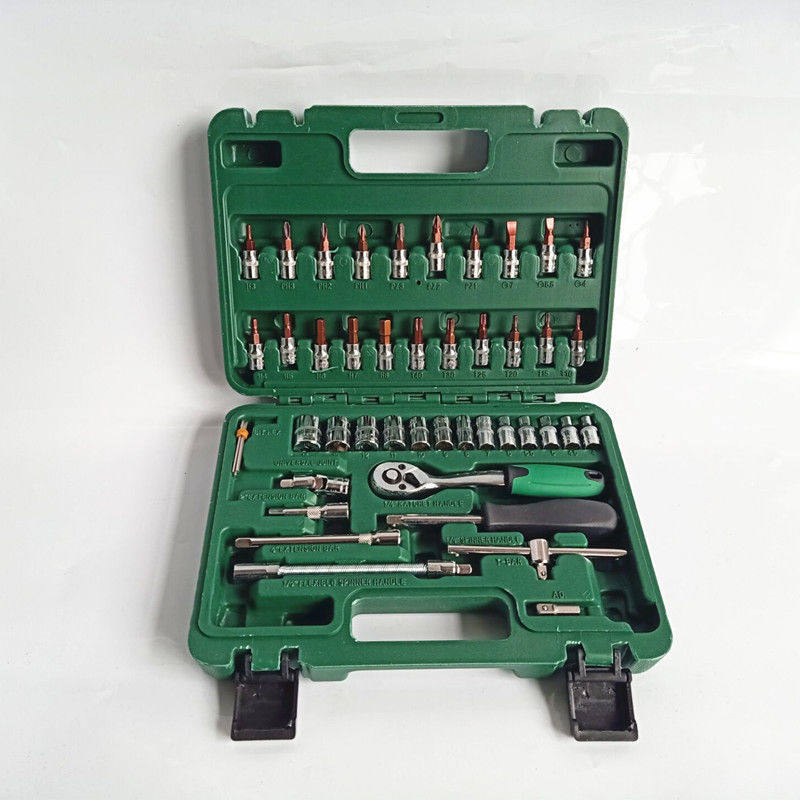 46件套工具套装汽修组合套筒工具箱1/4系列微型套筒扳手工具小盒