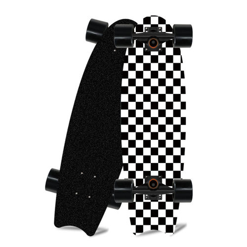 热销枫木四轮初学滑板鱼尾板代步刷街模拟单翘大鱼板厂家直销