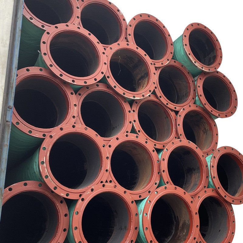 大口径法兰钢丝胶管 黑色农业橡胶排涝管 12m加厚排灌钢丝橡胶管