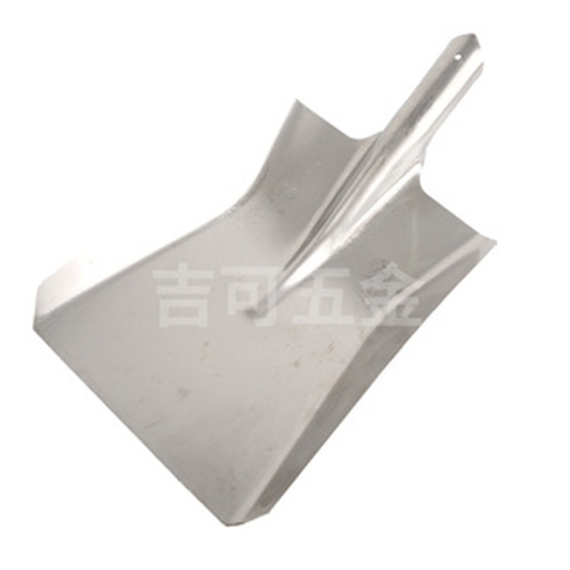 园艺铁锹长柄小铲子种花农用工具304316不锈钢化工方锹平头圆头锹