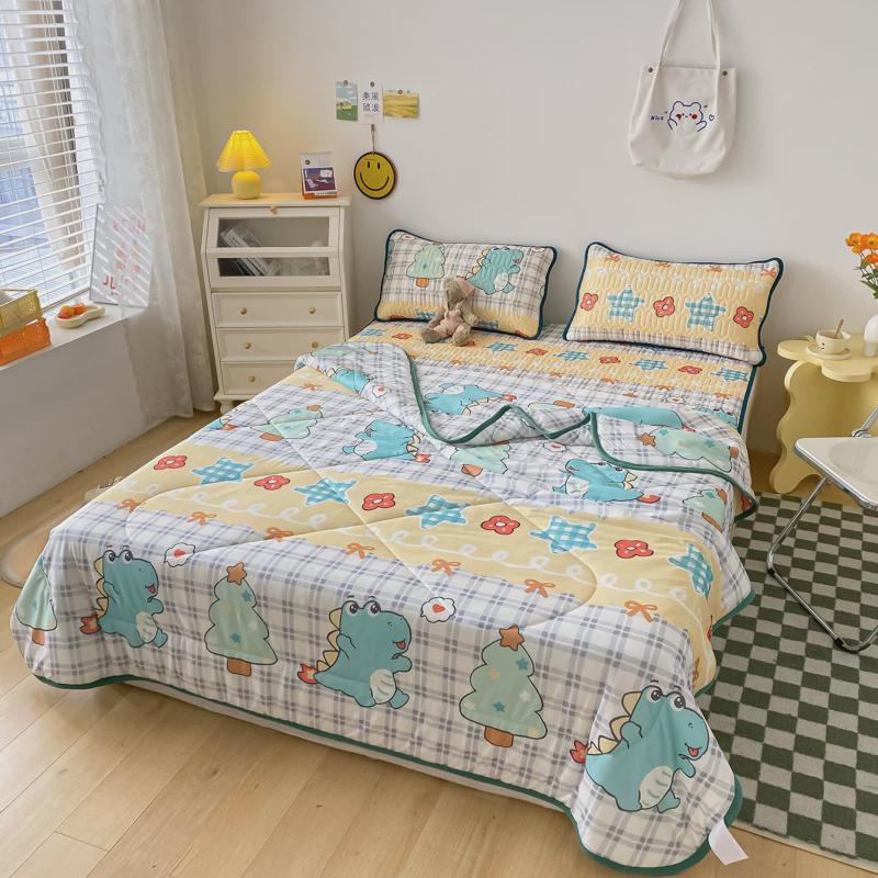 8dwl夏季乳胶冰丝凉席四件套可机洗家用可折叠夏凉被空调席被床席