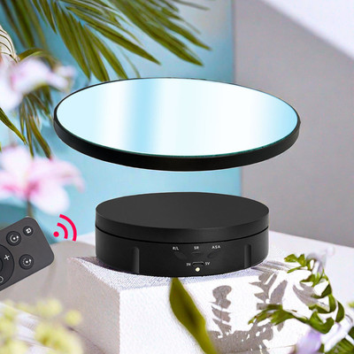 电动转盘镜面22cm遥控USB插电珠宝模型自动产品展示旋转台电动