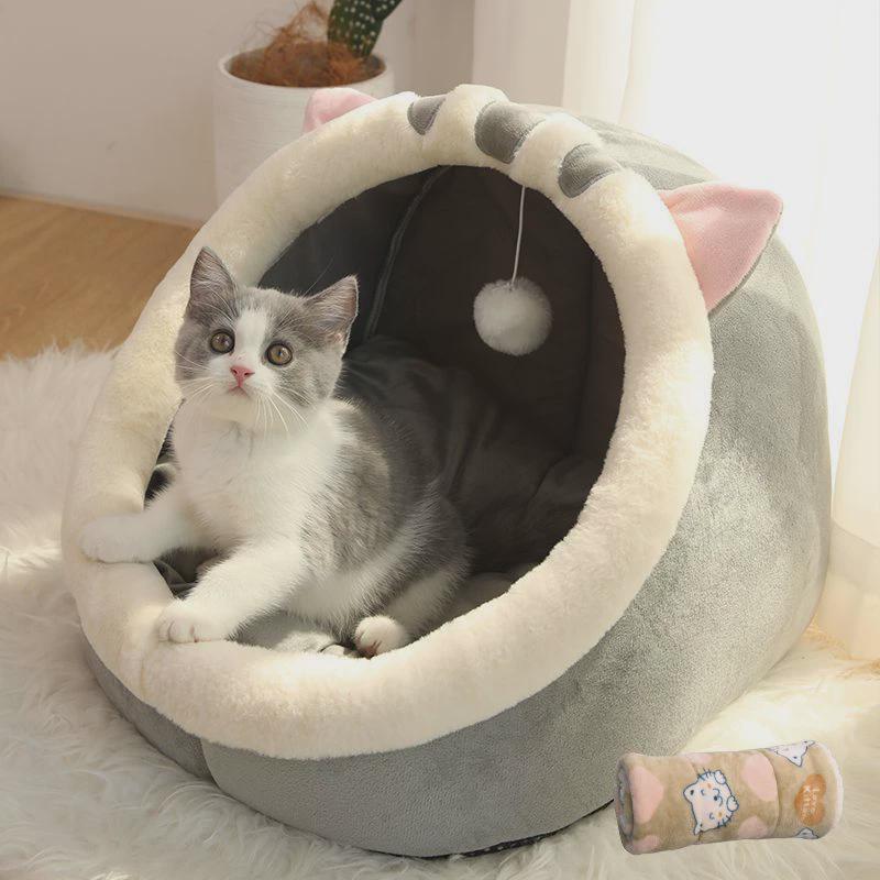 猫窝狗窝半封闭式猫屋四季猫咪别墅房宠物用品网红猫犬耐咬窝