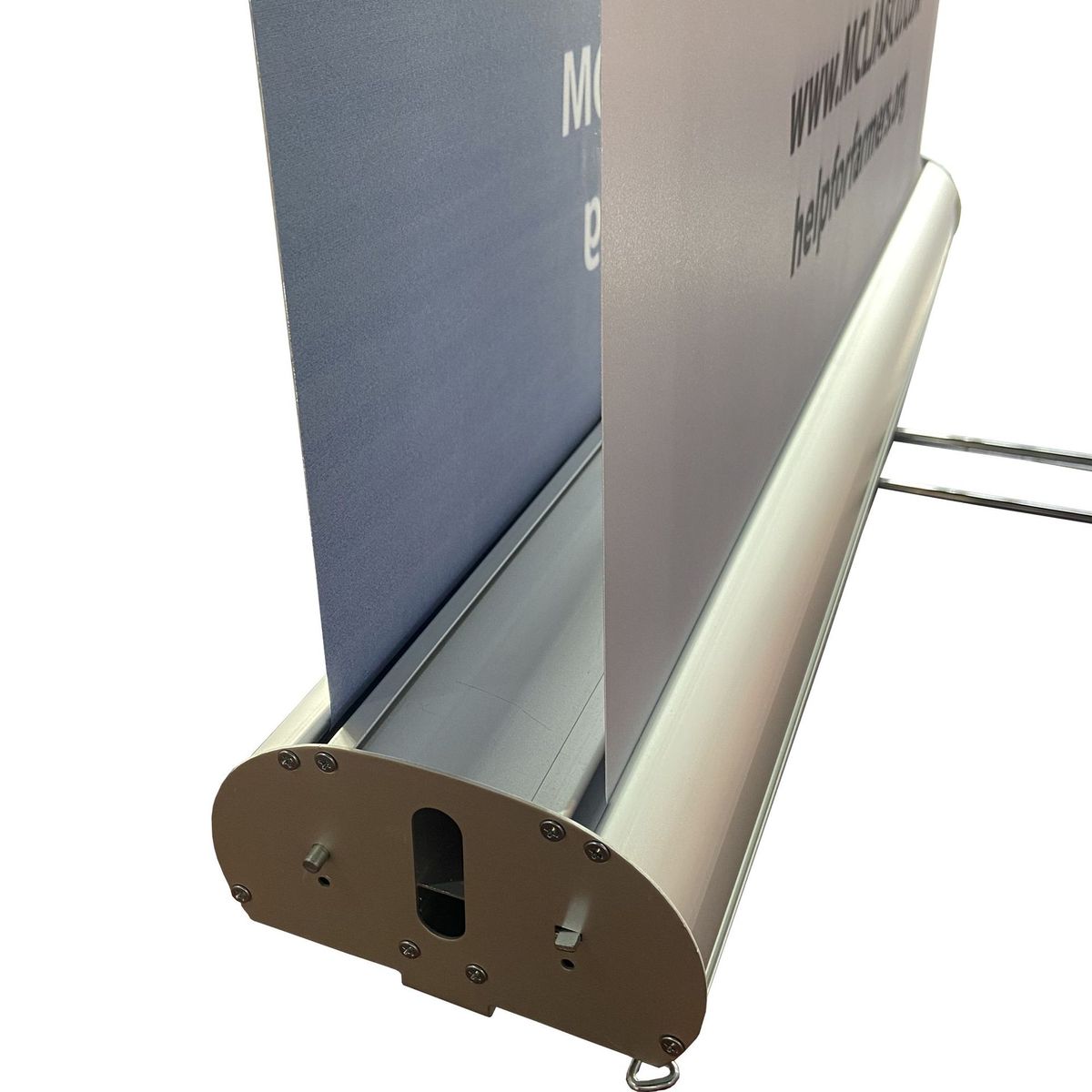 行家选铝合金双面易拉宝85*200便携式广告定制门型广告牌展示架