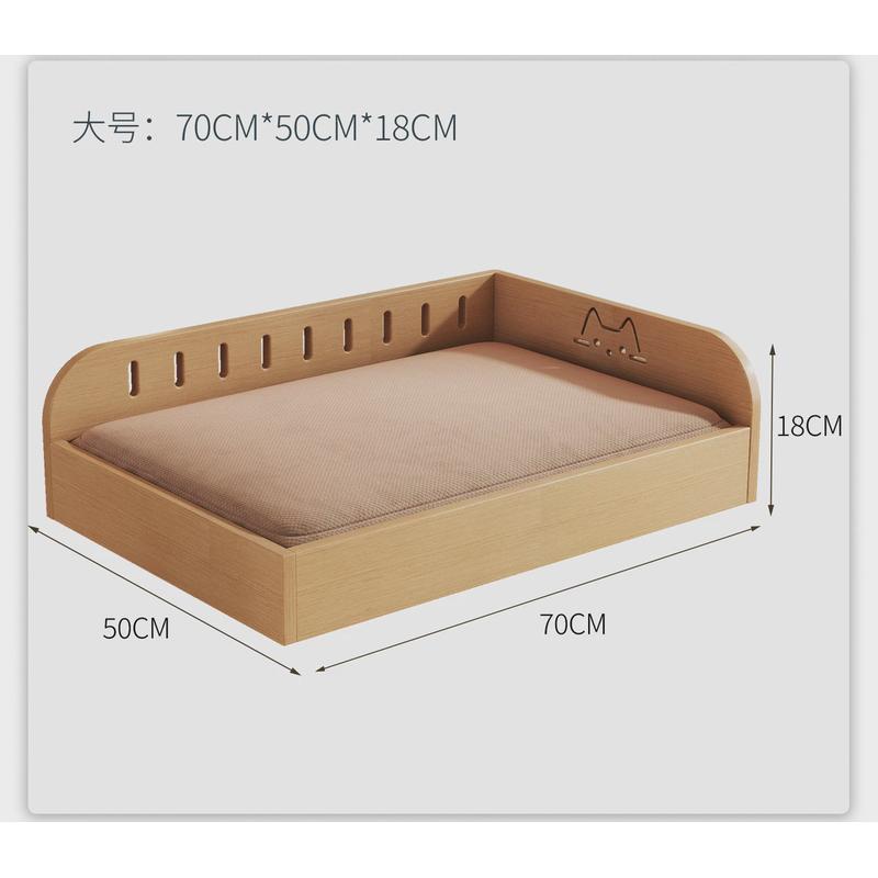 实木猫窝猫床宠物床窝垫离地防潮简约可拆水洗中小型犬四季通用
