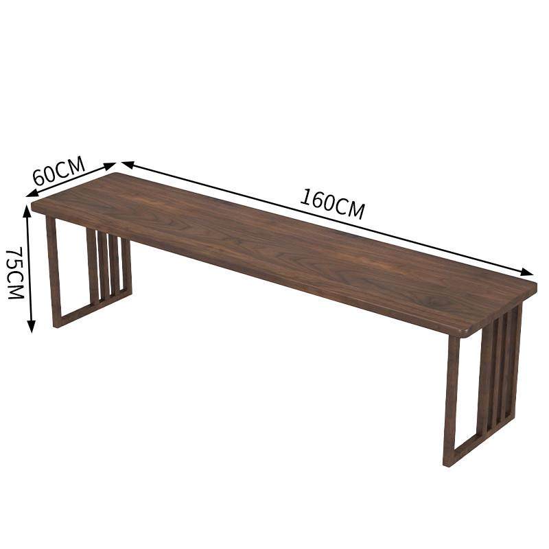 实木双人书桌靠墙长条桌窄桌儿童学习桌学生写字桌复古办公电脑桌